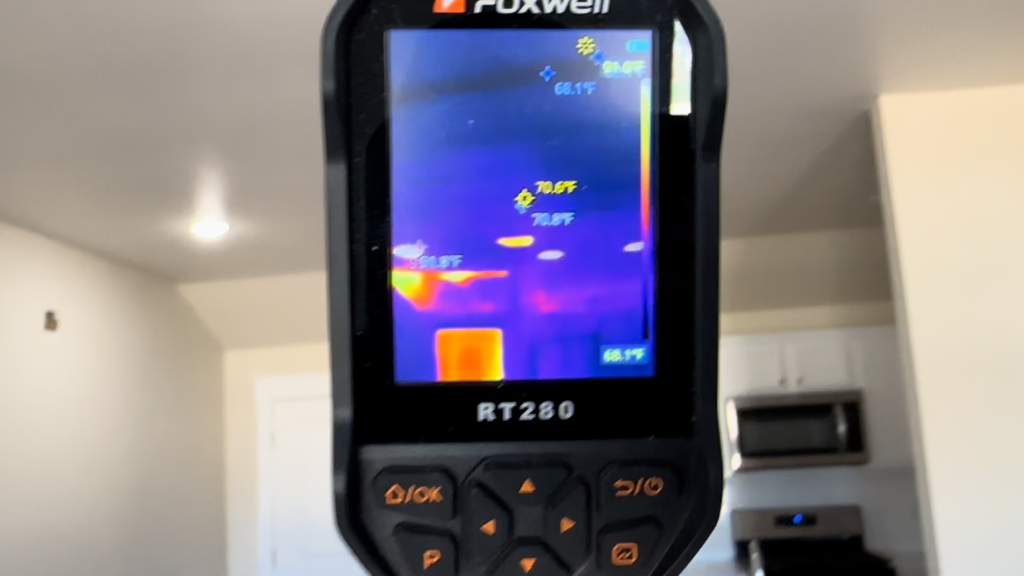 Infrared thermal imaging camera used during a home inspection in Oklahoma City