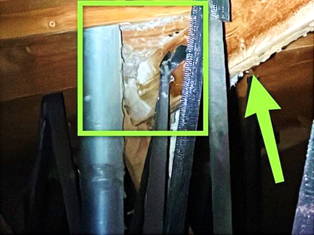Crawlspace wood framing checked during a termite WDO inspection in Oklahoma City