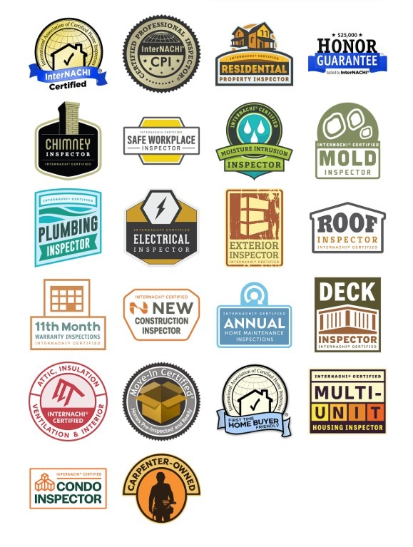 InterNACHI certification badges held by Oklahoma City home inspector Travis Haberman